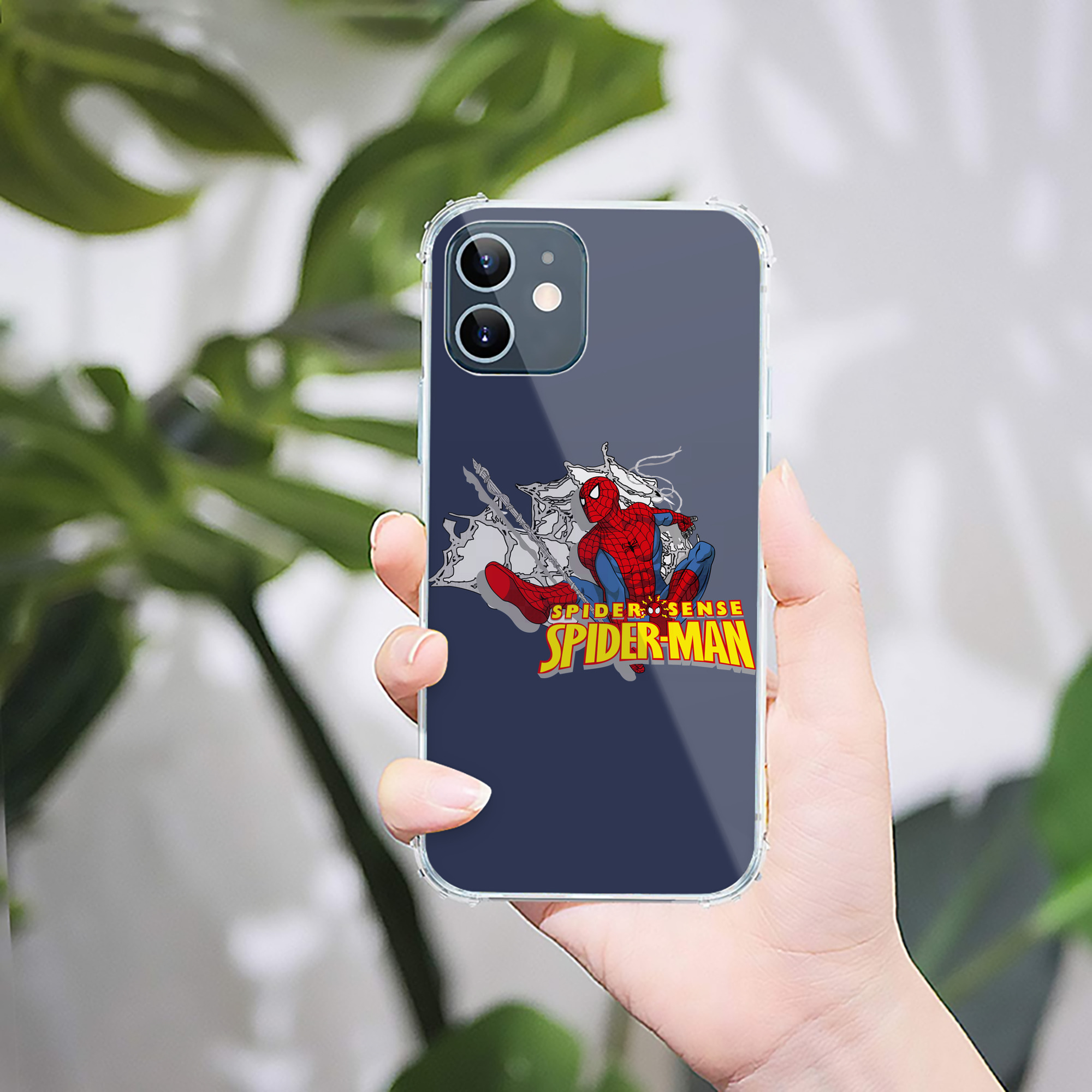 （画像用） Spider Man スパイダーマン 【iPhone 12シリーズ対応】透明スマホケース（クリアソフトケース）